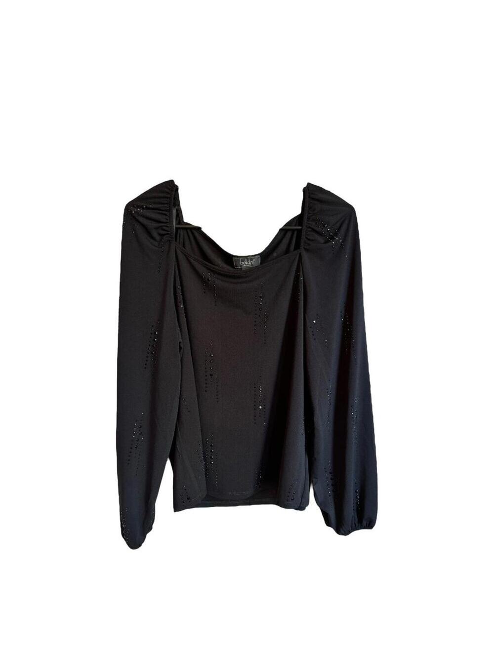 Belldini | Women's Black Sequin Blouse | Size Large | NWT | 0876